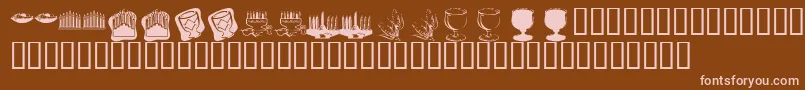 KrHappyKwanza Font – Pink Fonts on Brown Background