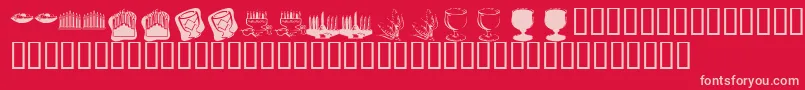 KrHappyKwanza Font – Pink Fonts on Red Background