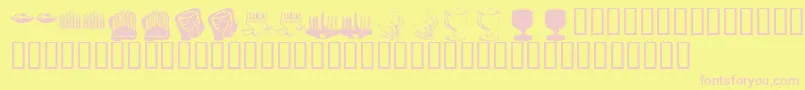 KrHappyKwanza Font – Pink Fonts on Yellow Background