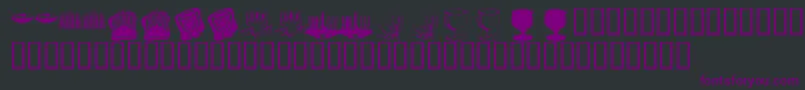 KrHappyKwanza Font – Purple Fonts on Black Background