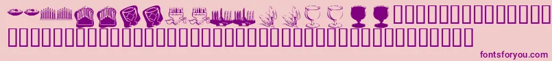 KrHappyKwanza Font – Purple Fonts on Pink Background