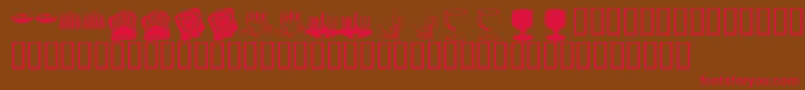 KrHappyKwanza Font – Red Fonts on Brown Background