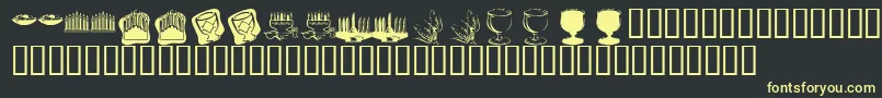 KrHappyKwanza Font – Yellow Fonts on Black Background