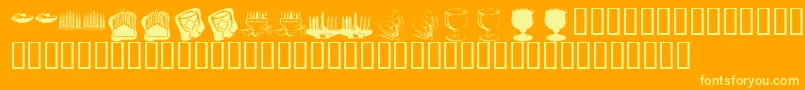 KrHappyKwanza Font – Yellow Fonts on Orange Background