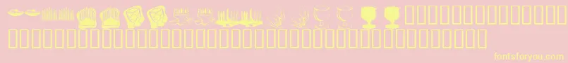 KrHappyKwanza Font – Yellow Fonts on Pink Background