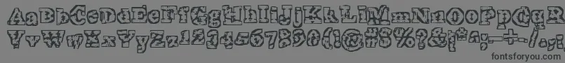TheInterzone Font – Black Fonts on Gray Background