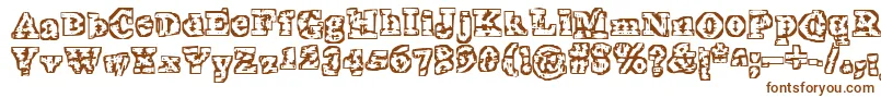 TheInterzone Font – Brown Fonts on White Background