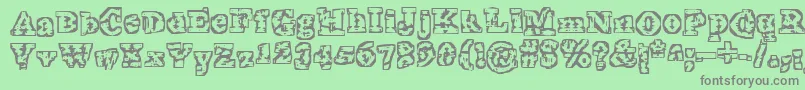 TheInterzone Font – Gray Fonts on Green Background