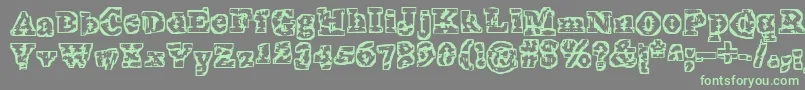 TheInterzone Font – Green Fonts on Gray Background