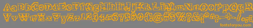 TheInterzone Font – Orange Fonts on Gray Background