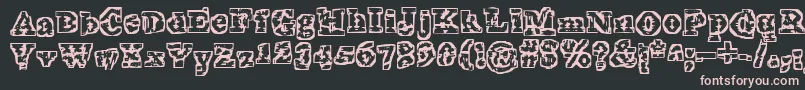 Шрифт TheInterzone – розовые шрифты на чёрном фоне