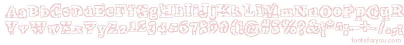 TheInterzone Font – Pink Fonts on White Background