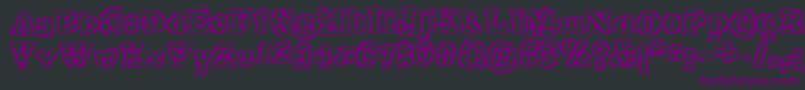 Шрифт TheInterzone – фиолетовые шрифты на чёрном фоне