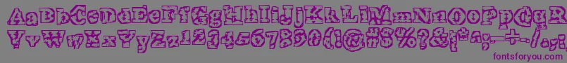 TheInterzone-fontti – violetit fontit harmaalla taustalla