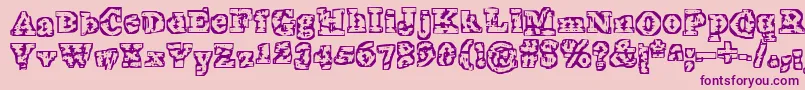 TheInterzone Font – Purple Fonts on Pink Background