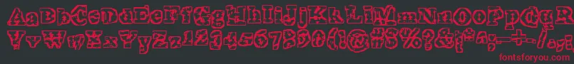 TheInterzone Font – Red Fonts on Black Background