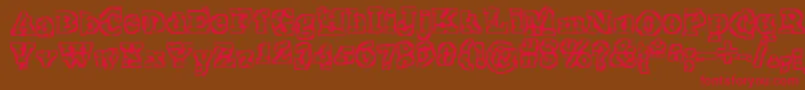 TheInterzone Font – Red Fonts on Brown Background