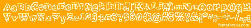 TheInterzone Font – White Fonts on Orange Background