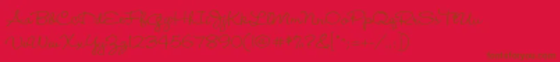 fuente Wendymed – Fuentes Marrones Sobre Fondo Rojo