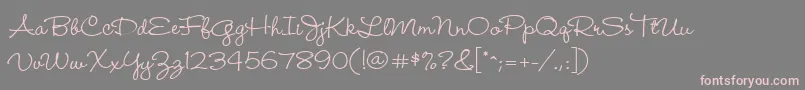 フォントWendymed – 灰色の背景にピンクのフォント