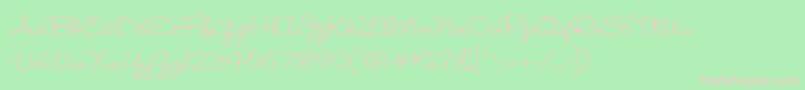 フォントWendymed – 緑の背景にピンクのフォント