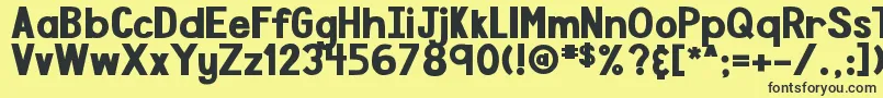 DjbSpeakTheTruthBoldly Font – Black Fonts on Yellow Background