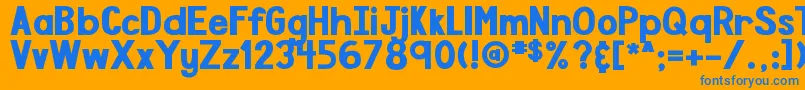 DjbSpeakTheTruthBoldly Font – Blue Fonts on Orange Background