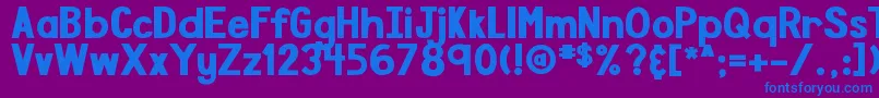 DjbSpeakTheTruthBoldly Font – Blue Fonts on Purple Background