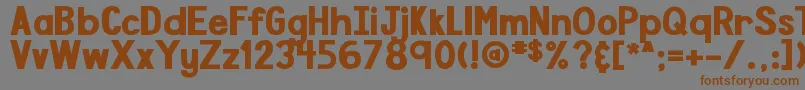 DjbSpeakTheTruthBoldly Font – Brown Fonts on Gray Background
