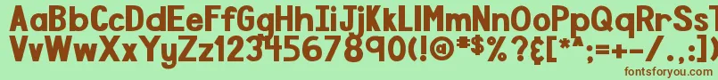 DjbSpeakTheTruthBoldly Font – Brown Fonts on Green Background