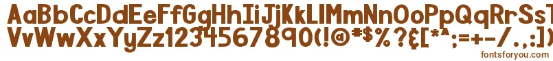 DjbSpeakTheTruthBoldly Font – Brown Fonts on White Background