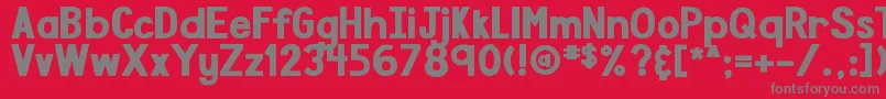 フォントDjbSpeakTheTruthBoldly – 赤い背景に灰色の文字