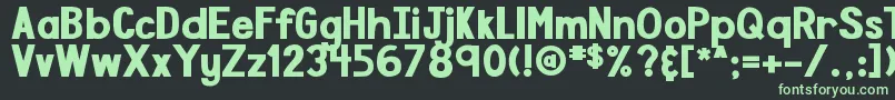 フォントDjbSpeakTheTruthBoldly – 黒い背景に緑の文字