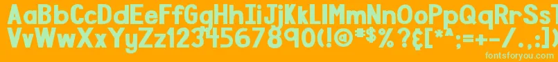 DjbSpeakTheTruthBoldly Font – Green Fonts on Orange Background