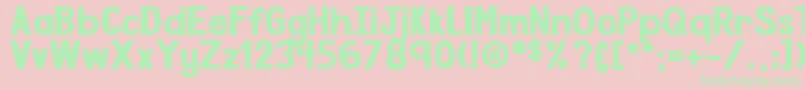 DjbSpeakTheTruthBoldly Font – Green Fonts on Pink Background