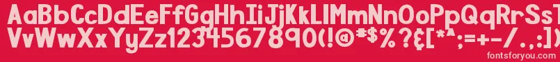 DjbSpeakTheTruthBoldly Font – Pink Fonts on Red Background