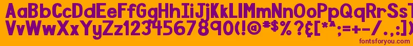 DjbSpeakTheTruthBoldly Font – Purple Fonts on Orange Background