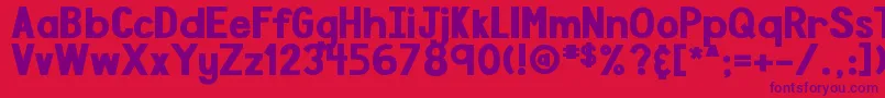 DjbSpeakTheTruthBoldly Font – Purple Fonts on Red Background
