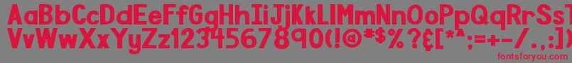 Czcionka DjbSpeakTheTruthBoldly – czerwone czcionki na szarym tle