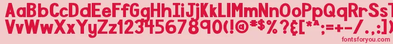 DjbSpeakTheTruthBoldly Font – Red Fonts on Pink Background