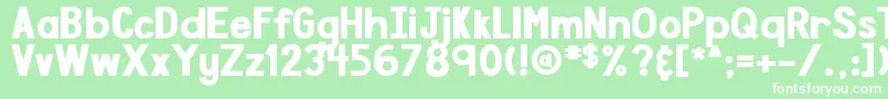 DjbSpeakTheTruthBoldly Font – White Fonts on Green Background