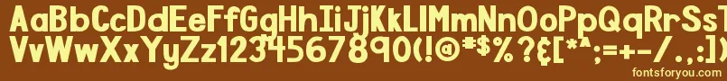 DjbSpeakTheTruthBoldly Font – Yellow Fonts on Brown Background