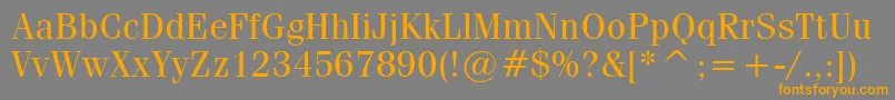 フォントCompendiumBookSsiBook – オレンジの文字は灰色の背景にあります。