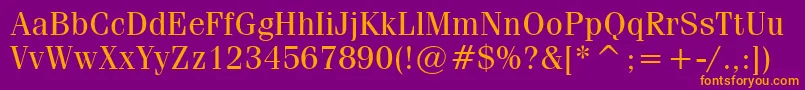 CompendiumBookSsiBook-Schriftart – Orangefarbene Schriften auf violettem Hintergrund