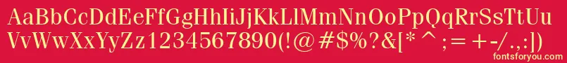 Fonte CompendiumBookSsiBook – fontes amarelas em um fundo vermelho