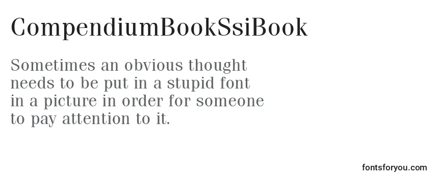 Review of the CompendiumBookSsiBook Font