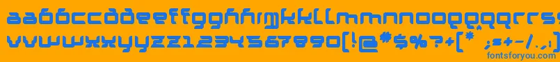 GranolaeHeavy Font – Blue Fonts on Orange Background