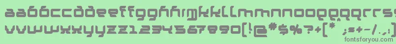 フォントGranolaeHeavy – 緑の背景に灰色の文字
