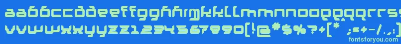 GranolaeHeavy Font – Green Fonts on Blue Background
