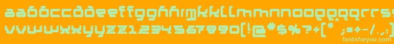 GranolaeHeavy Font – Green Fonts on Orange Background